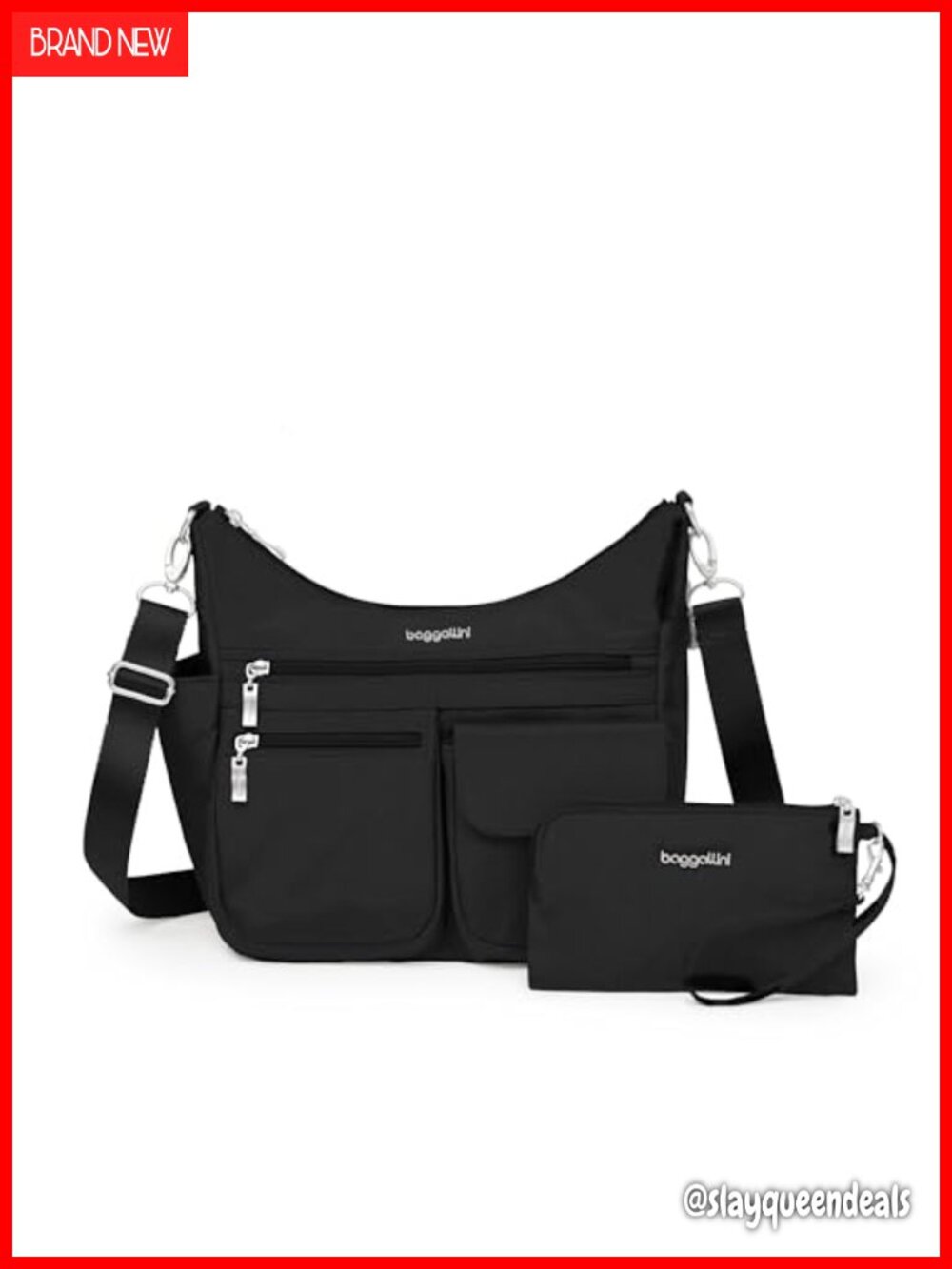 Women's Lightweight RFID Crossbody Hobo Bag with Adjustable Strap